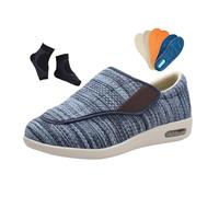 Yytcsjz Zapatillas Diabéticos Hombre, Zapatillas Ligeras Para Caminar Con Edema Para Diabéticos De Ancho Extendido, Cómodas Edema, Personas Mayores, Exteriores, Neuropatía Hinchazón Pies(Blue,42 EU)