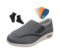 Yytcsjz Zapatillas Diabéticos Hombre, Zapatillas Ligeras Para Caminar Con Edema Para Diabéticos De Ancho Extendido, Cómodas Edema, Personas Mayores, Exteriores, Neuropatía Hinchazón Pies(Gray,39 EU)