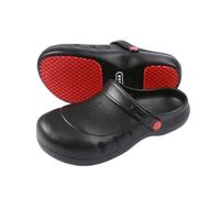 Yytcsjz Zapatos De Cocina Antideslizantes para Hombre, Zapatos De Chef De Trabajo De Seguridad con Amortiguación Ligera Antideslizante Y Puntera De Acero para Hombre, Zuecos De Chef(44 EU)