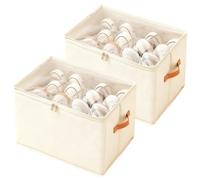 YYTECH 2 Piezas Cajas Almacenaje Zapatos, Organizador Zapatos Armario, Caben 12 Pares, Cajas Almacenaje Zapatos Plegable, Organizador de Zapatos con Tapa Transparente, Soporte Inferior