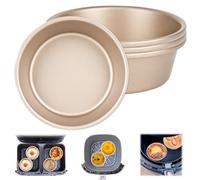 YYTECH 4 Piezas Moldes para Huevos Freidora de Aire, 11 cm Molde Huevos Fritos Freidora de Aire, Moldes Huevos Air Fryer, Air Fryer Accesorios para Sándwiches de Magdalenas de Huevo Frito