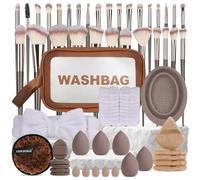 YYTECH 56 Piezas Set de Brochas de Maquillaje, makeup brushes Para base, sombra de ojos, iluminadores, contornos, polvos y corrector