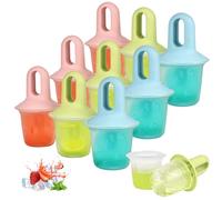 YYTECH 9 piezas Molde Helados Silicona, Mini Popsicle Mold Sin BPA, Hacer Helados, Reutilizable Poleras Helado, Molde Helado Para Prepara Helado Casero