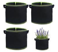 YYTECH Bolsa para plantas, 3 unidades, maceta de tela de 12 L, saco de plantación de tela no tejida con asas, bolsa de cultivo de plantas, reutilizable, transpirable, maceta de tela para tomates,