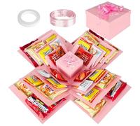 YYTECH Caja Sorpresa, Explosion Box, Caja de Regalo Hecha a Mano, Álbum Explosión, para Navidad, Cumpleaños, Aniversario, San Valentín (C)