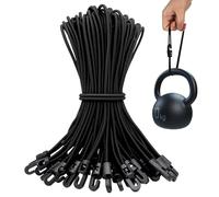 YYTECH Pulpos Elasticos con Gancho 25 cm, 40 Piezas Cuerdas Elásticas con Ganchos, Tensores Elásticos, Multifuncional Tensor Lona Tiendas Goma, Cordón Elástico con Gancho para Tiendas de Campaña