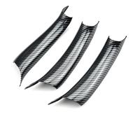 YYTEMD 3 Piezas ABS Textura Interior Manija Puerta Embellecedor Protector LHD/RHD, Para X5 F15 X6 F16 2014-2018 cubierta manija puerta interior coche(Carbon LHD)