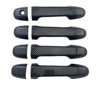 YYTEMD Cubierta Manija Puerta Piezas Exteriores Decoración Coche Para Toyota Para Yaris Para Vitz 2012-2019 cromo(Carbon)