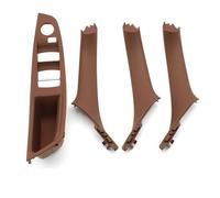 YYTEMD Kit De Reparación Manija Puerta Interior Izquierda Derecha (4 Piezas, LHD) Para Serie 5 F10 F11 520i 523i 525i 528i 530i cubierta manija puerta interior coche(LHD Brown Set10)