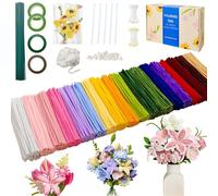 YYUENG TAK 1000 Limpiapipas Flores kit - Pipe Cleaner Flower kit，18 Colores con Accesorios Completos e Instrucciones,Limpiapipas Manualidades y Arte,Proyectos DIY y Regalo Creativo