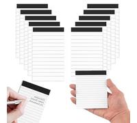 YYUEZHI 10 Piezas Blocs de Notas A7, Libreta PequeñA De Bolsillo A7, Mini Bloc De Notas a Rayas, 30 Hojas por Cuaderno, para Oficina, Hogar, Escuela, 12.6 x 7.5 cm