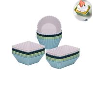 YYUEZHI 24 Pcs Moldes Silicona Reposteria, Moldes De Silicona Reutilizables, Antiadherentes Moldes De Silicona Para Magdalenas Para Hornear, Muffins, Gelatina, Helados, Tartas Heladas