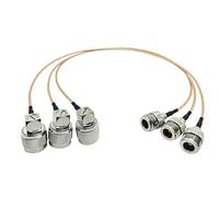 YYULZO 3 uds N ángulo macho a N adaptador de enchufe hembra puente de extensión de Cable Coaxial RG316-50 Ohm, opciones de 1 pie/2 pies/4 pies/6 pies(1ft)