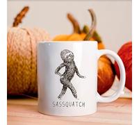 YYUNAW Bigfoot Sassquatch Funny Sassy - Taza de café (325 ml)
