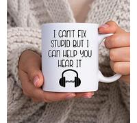 YYUNAW Divertida taza de audiólogo, regalo de audiología, taza de médico de oído, regalos para audiólogos, audiología, regalos de graduación, taza de café de cerámica de 325 ml