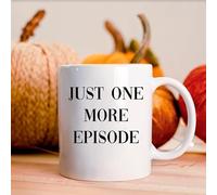 YYUNAW Just One More Episode - Taza de café de cerámica (325 ml)