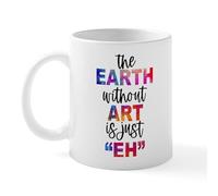 YYUNAW The Earth Without Art is Just Eh, taza de café artística (325 ml)