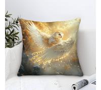 YYVKPMLXC Lechuza Funda Cojines Estética Artística,Vida Silvestre aviar iluminada por el Sol Cuadrado Hogar Almohadas Fundas Poliéster Funda De Cojín para Sofá Hogar Jardín Exterior Verano 50x50cm