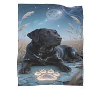 YYVKPMLXC Perro Golden Retriever Manta De Franela Impreso En 3D Suave Y Ligera Cielo Estrellado Mullida Manta para Niños Adultos 60x80inch(150x200cm)