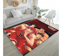 yyxsgdmw Nueva Alfombra De Anime De Baloncesto Shohoku De Dibujos Animados Slam Dunk para Sala De Estar, Dormitorio, Hogar, Sofá, Alfombra Antideslizante para Niños De Juego, Estilo Q3104 120×160Cm