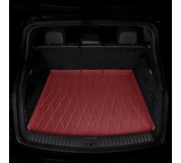 YYYQP Coche Alfombrilla de Cuero Impermeable para Maletero, para Audi A4 Avant 2017-2022 2023 2024 2025 2025(with Net on Left Side) Accesorios Interiores,Baudelaire Red- High Edge