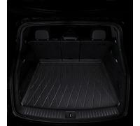 YYYQP Coche Alfombrilla de Cuero Impermeable para Maletero, para Audi A4 Avant 2017-2022 2023 2024 2025 2025(with Net on Left Side) Accesorios Interiores,Midnight Black- High Edge
