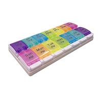 Yyyuluo 7 Día Píldora Caja Organizador 2 Veces a Día - Portátil Píldoras Almacenamiento Caja Semanal Plástico Medicina Envases para Hogar Viajes Trabajo