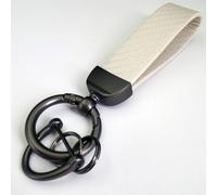 Yyyyy6A Coche Llaveros para Abarth 595 695 595C 124 Spider Grande Punto Abarth 500C Monster,Resistente Desgaste Extraíbles Clip Llave Accesorios Decorativos Repuesto,D/Beige