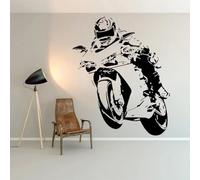 YYZOVBNN Pegatina de pared de moto deportiva para atleta, vinilo de motocicleta, decoración del hogar, pegatina de pared del dormitorio para habitación de niños y adolescentes