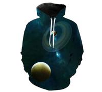 YYZOVBNN Sudadera con Estampado 3D de Planetas, Cielo Estrellado y Espacio cósmico para Hombre y Mujer, Chaqueta Informal Holgada de Estilo Urbano.