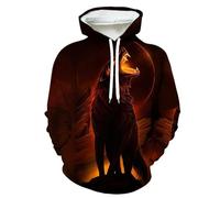 YYZOVBNN Suéter con Capucha 3D de aullido de Lobo Animal Abstracto de Dibujos Animados para Hombres y Mujeres, Estilo Callejero Casual, suéter con Capucha de Talla Grande