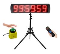 YZ Cronometro, Cronometros Deportivos 5'', Reloj Digital Pared con Countdown/Up CronóMetro, Cronometro Oposiciones Temporizador Digital Led Grande, Temporizador con Control Remoto para Casa Garaje