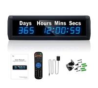 YZ Cuenta Regresiva Digital de 999 días, Control Remoto, Tiempo Real 12/24 Horas, Pantalla Grande, Calendario de Cuenta Regresiva para jubilación/Embarazo/cumpleaños/Navidad