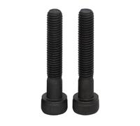 YZADSXCL 2 Piezas M10*1,25 * 90 mm 1,25 mm Paso 12,9 Grado Acero al Carbono Negro Rosca Fina Completa DIN912 Tornillo de Cabeza Allen Tornillo de Cabeza Hueca Hexagonal