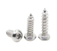 YZADSXCL 50 Tornillos autorroscantes hexagonales de Cabeza Plana Redonda de Acero Inoxidable 304 M2 M2.5 for Madera(6mm,M2.5 50pcs)