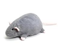 YZBBSH Chonky Rat - Rata de peluche suave de gran tamaño, realista y bonita almohada de felpa para cama, sofá, decoración y regalo (gris, 35 cm)