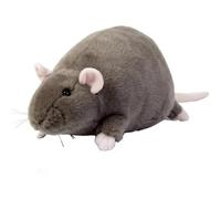 YZBBSH Chonky Rat - Rata de peluche suave de gran tamaño, realista y bonita almohada de felpa para cama, sofá, decoración y regalo (marrón, 35 cm)