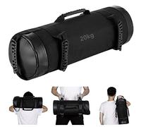 YZBBSH Saco De Arena Fitness,Sandbag 5kg 10kg 15kg 20kg 25kg 30kg Ajustable Bolsas de Arena Pesas para Fitness Funcional y Potenciamiento Muscular Power Bag,20kg,Black