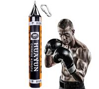 YZBBSH Saco De Boxeo Profesional Saco De Boxeo Adulto Ideal para MMA Muay Thai Kick Boxing Artes Marciales Punching Bag 160cm / 180cm,Black+Yellow,180cm