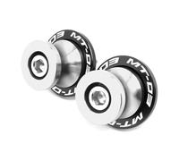 YZCSYBBF Carretes deslizantes del basculante Tornillos de Soporte para Deslizadores de carretes de basculante de Motocicleta M6 1 par Accesorios de basculante CNC para MT-03 MT 03(Plata)