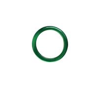 YZDKJ Águila Verde Natural Anillo de Cola Muy Fina Anillo Simple Red Femenino Red Par Modelo de Vaca Anillo de la Vaca Anillo de Jade (Color : 19mm)