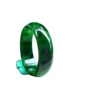 YZDKJ Anillo de Jade Natural Burmese Joyas Joyas Joyas Fina Joyería Seco Flowering Green Finger Anillo Esmeralda Hombres y Anillo de Mujeres (Gem Color : Inner Diameter 17 mm)