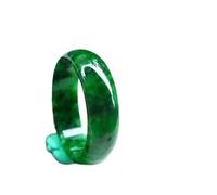 YZDKJ Anillo de Jade Natural Burmese Joyas Joyas Joyas Fina Joyería Seco Flowering Green Finger Anillo Esmeralda Hombres y Anillo de Mujeres (Gem Color : Inner Diameter 20 mm)