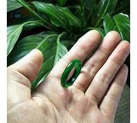 YZDKJ Jade Ring Natural Burmese Jade Dark Green Anillo Joyería Joyería Fina Hombres y Mujeres afortunados Joyas de Anillo Verde (Gem Color : Inner Diameter 22 mm)