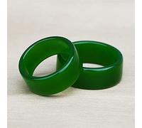 YZDKJ Natural Chino Verde Tallado a Mano Jade Anillo de Moda Boutique joyería para Hombres y Mujeres Jasper Ring Regalo (Ring Size : 17)