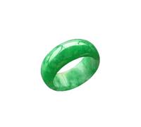 YZDKJ Natural Emerald Jade Ring Hombres Mujeres Joyería Fina Genuine Birmania Jadeite Anillos Myanmar Certified Jades Anillo de Piedra Regalos Masculinos (Gem Color : Diameter19-20mm)