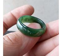 YZDKJ Natural Verde Nefrita Anillo Narrojo Anillo Canadiense Jade Greenstone Joyería Regalo (Ring Size : 5)