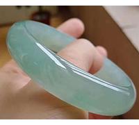 YZDKJ Pulseras Hechas a Mano de Jade Verde Natural Floración Flotante Emerald Damas Bangles Jade Regalos (Gem Color : 64mm Inner Diameter)