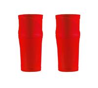 YZDKR 1 Pair Soccer Shin Guard Football Crashproof Calf Protector Nylon Leg Sleeves Sock Shin Protector with Pocket para Baloncesto, Fútbol, Running(Red-Only Sleeves,M)