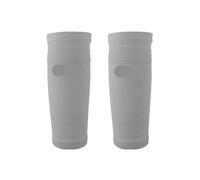 YZDKR 1 Pair Soccer Shin Guard Pad Sports Knee Pads Calf Sleeve Sock Leg Support Football Compression Shin Pads for Adult para Baloncesto, Fútbol, Running(Gray,L)